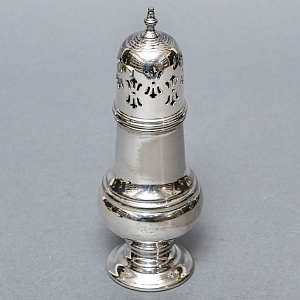 Металлическая Баночка - Емкость для сахарной пудры, Sheffield, Англия 50 гг.