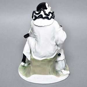 Антикварная Фарфоровая статуэтка «Пьеро с гитарой и пудель», Rosenthal Германия - 1924 год. 