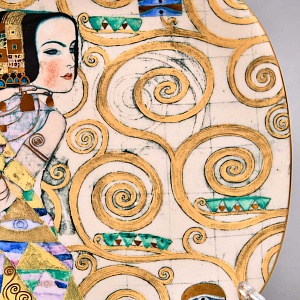 Коллекционная Тарелка «Шедевры Густава Климта. Ожидание», Фарфор Lilien Porzellan Австрия -1990 год.