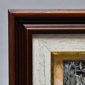 Объемная Картина - Панно в технике 3D декупаж «Ремесленник. Мастер - лудильщик», 70-е годы ХХ века.