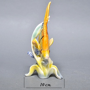 Коллекционная Фарфоровая статуэтка «Аквариумная рыбка. Скалярия», GOEBEL Германия, 1950 - 1955 годы. 