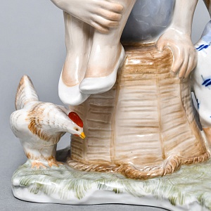 Большая Коллекционная Фарфоровая статуэтка «Бездельники», Россия ДФЗ Дулево. 