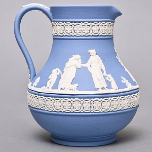 Кувшинчик - Молочник - Сливочник «Голубой Антик», фарфор ВЕДЖВУД / WEDGWOOD, Англия.