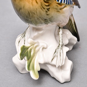 Птица - Фарфоровая статуэтка «Сойка», Karl Ens Германия, первая половина ХХ века.