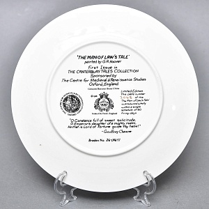 Коллекционная тарелка «Кентерберийские истории. Принцесса Констанца», Фарфор The Longton Crown Англия.