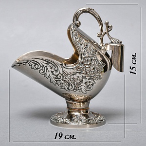 Винтажная Металлическая Сахарница с Совочком Silverplated, Италия.