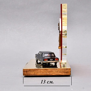 Памятный Подарок - Настольный Сувенир «Знак Качества «ЗиЛ 4104 - Москва», Металл, Оргстекло - СССР.