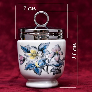 Фарфоровый Кодлер «Яблоневый цвет» на 2 яйца,  ROYAL WORCHESTER, Англия.