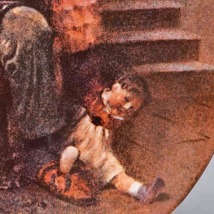  Коллекционная тарелка «Мой любимый дедушка. Сапожник для куклы», Фарфор RECO США - 1978 год. 