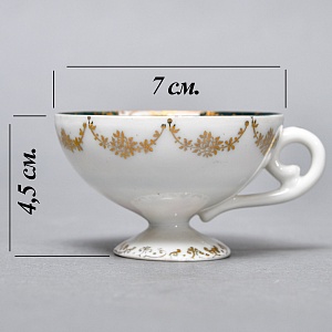 Антикварная Фарфоровая Кофейная пара «Две нимфы и путти», Erdmann Schlegelmilch Германия. 