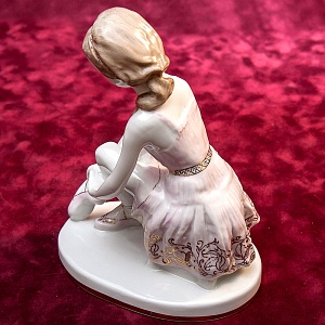 Редкость! Авторская Фарфоровая статуэтка «Юная балерина Татьяна Пилецкая», ЛФЗ СССР 1950–1960 годы. 