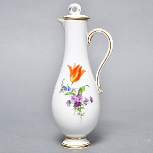 Коллекционный Фарфоровый Соусник - Кувшинчик «Мейсенские цветы», MEISSEN Германия.