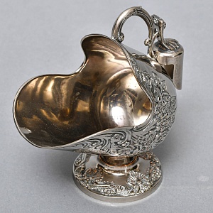 Винтажная Металлическая Сахарница с Совочком Silverplated, Италия.