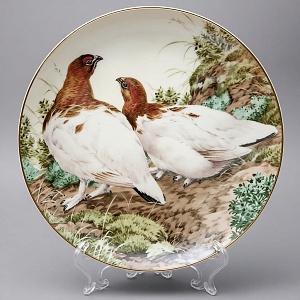 Коллекционная Тарелка «Лесной Год - НОЯБРЬ» Фарфор, Studio Fine Porcelaine Англия -1983 год.