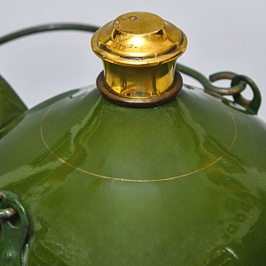 Антикварная Канистра для бензина с воронкой - Эмалированный Бидон на 3 литра, Германия начало ХХ века.