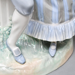  Большая Электрическая Лампа - Светильник «ТАНЕЦ», Фарфор Lladro Испания, 1971 - 1989 годы. 