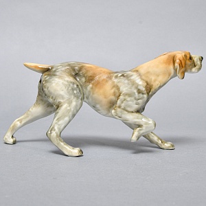Коллекционная Фарфоровая статуэтка «Собака ПОЙНТЕР», Hutschenreuther Германия, середина ХХ века.