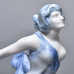 Антикварная Фарфоровая статуэтка «Невеста ветра», Арт Деко, Rosenthal Германия, 1912 - 1914 годы. 