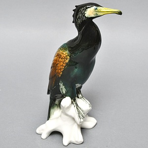 Редкость!  Птица - Большая Фарфоровая статуэтка «Баклан» Карл Энс / Karl Ens, Германия -50 гг.