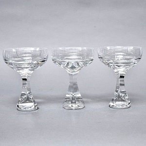 Редкость! Хрустальные Креманки - Фужеры для Шампанского серия «Neptune», BACCARAT, Франция, 80 -гг. 