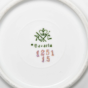 Антикварная Фарфоровая Кофейная пара в стиле Шинуазри, ROSENTHAL Германия, 1891 - 1906 годы. 