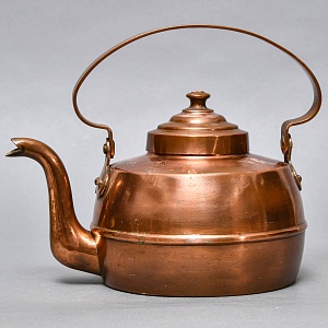Винтажный Медный Чайник на 2.3 литра, Франция, середина ХХ века. 