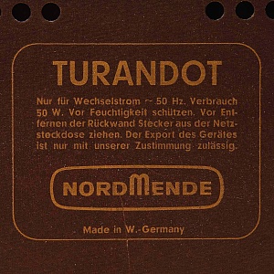 Легендарный Ламповый Радиоприёмник «TURANDOT»  NORDMENDE Германия -1960 год.