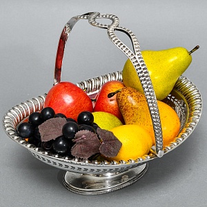 Винтажная Сухарница - Фруктовница, Металл Silverplate, Sheffield Англия, 60-е гг.