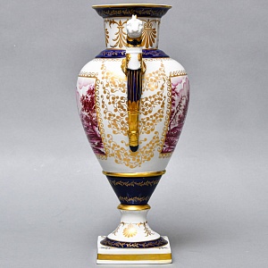 Коллекционные Парные Фарфоровые Вазы в стиле Ампир, Giulia Mangani Италия, середина ХХ века. 