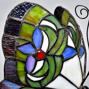 Электрическая Лампа - Светильник - Ночник «Бабочка Тиффани» Ар-Нуво, США конец ХХ века.. 