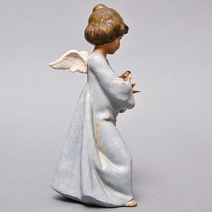 Коллекционная Фарфоровая статуэтка «Ангел с птицей» серия Грес, Lladro Испания.