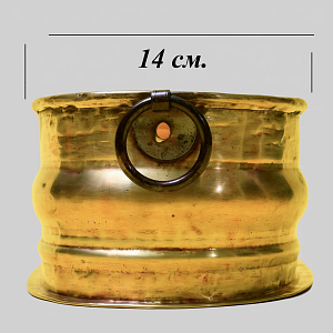 Винтажное Латунное Овальное Кашпо для цветов или Горшок - Зольник, Франция, середина ХХ века!