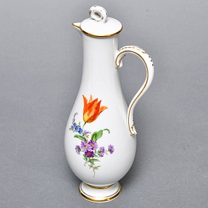 Коллекционный Фарфоровый Соусник - Кувшинчик «Мейсенские цветы», MEISSEN Германия.