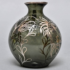 Антикварный Стеклянный кувшин «РЫБКИ», LAUSHE Германия, первая половина ХХ века. 