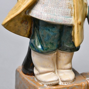 Коллекционная Фарфоровая статуэтка «Дети с фонарем», Lladro серия Грес, Испания.