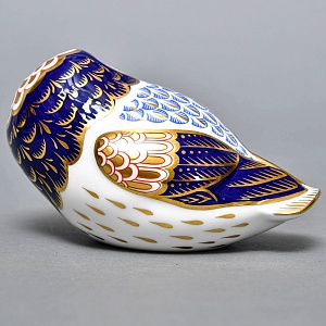 Коллекционное Пресс - Папье, Фарфоровая Статуэтка «СОВА», Royal Crown Derby, Англия, 80-е гг. 