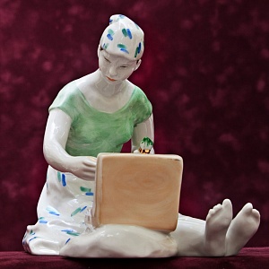 Редкая! Коллекционная Авторская Фарфоровая статуэтка «На Этюдах», ДФЗ - Дулево, СССР 50 гг. 