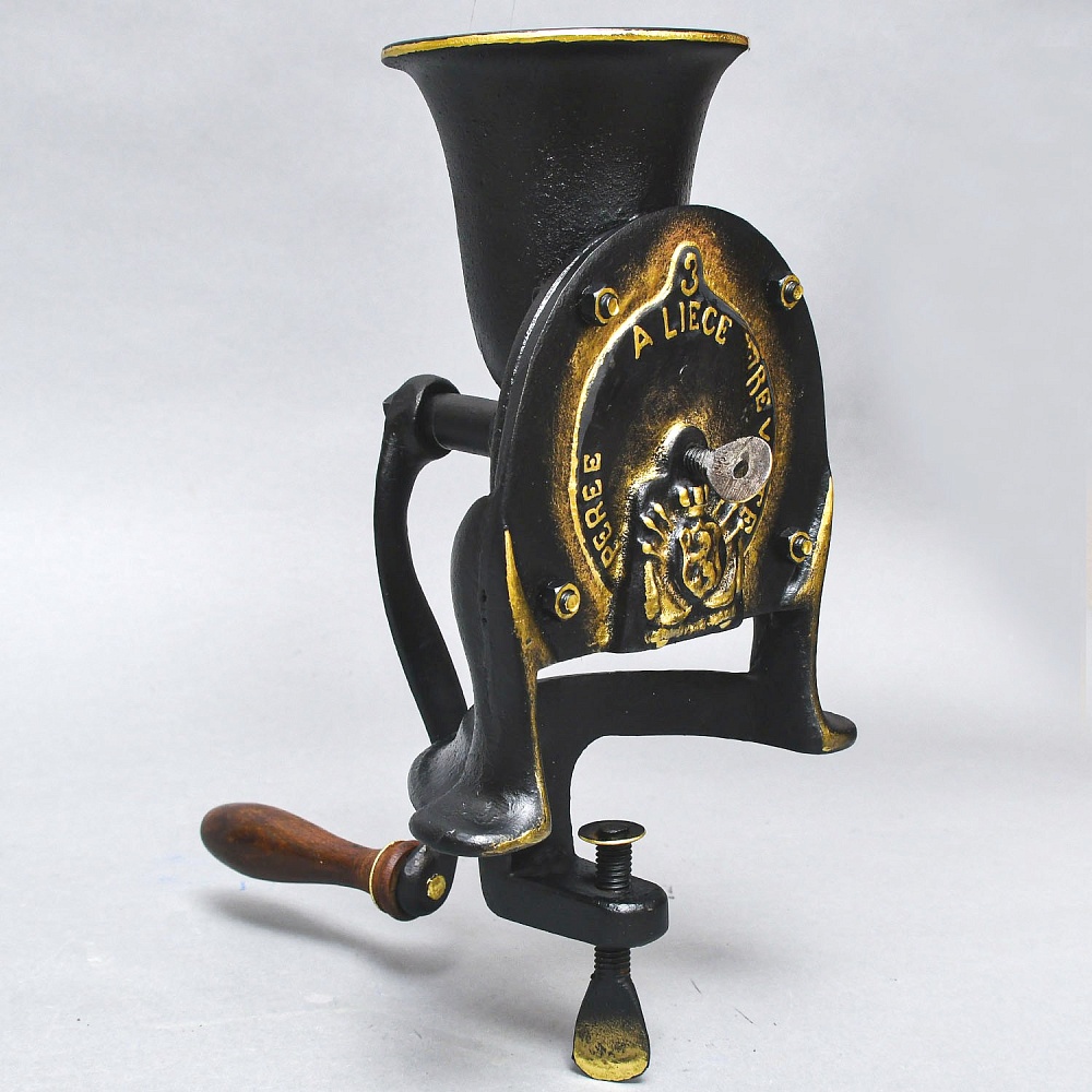 Старинная Чугунная Ручная Механическая Мельница - Кофемолка BREVETE, Бельгия 30-е гг.