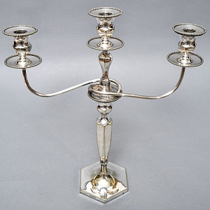 Пара Больших Антикварных Канделябров Подсвечников Silverplated, SHEFFIELD Англия начало ХХ век.