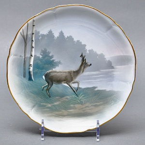 Столовый Фарфоровый сервиз «Охота» на 12 персон, Kaestner Saxonia Германия, первая половина ХХ века.