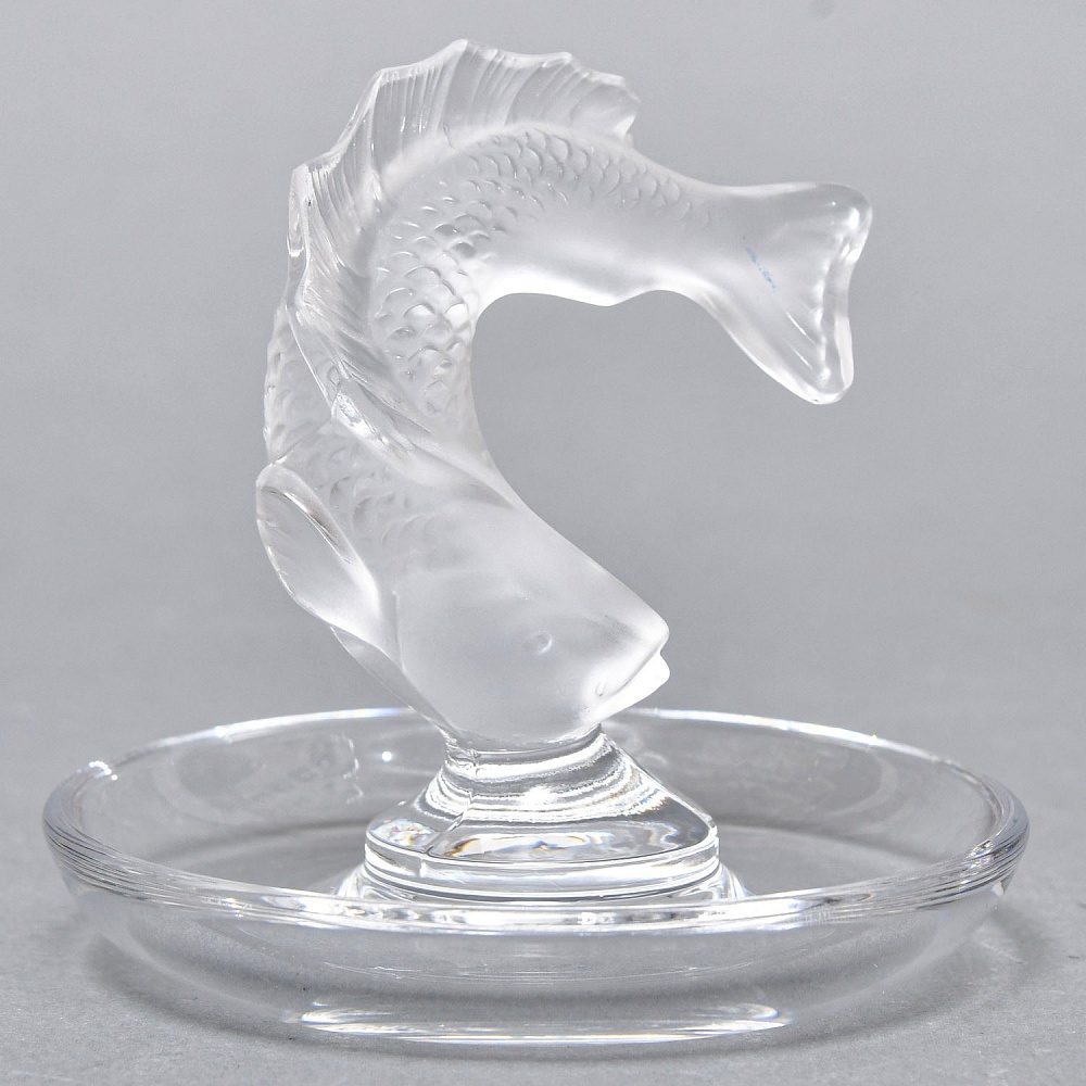 Хрустальная Подставка «РЫБКА» для колец и украшений в стиле Арт Нуво, Laligue Франция.