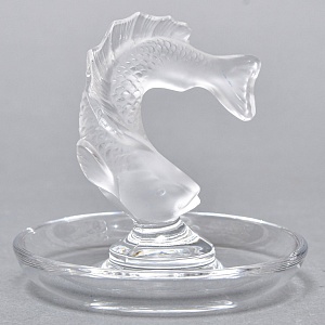 Хрустальная Подставка «РЫБКА» для колец и украшений в стиле Арт Нуво, Laligue Франция.