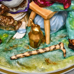 Коллекционная Фарфоровая статуэтка «Средневековые музыканты», Германия середина XX века.