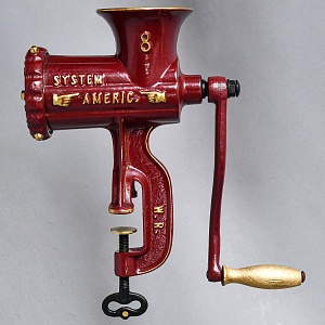 Старинная Ручная Механическая Мясорубка «SYSTEM AMERIC», США первая половина ХХ века.