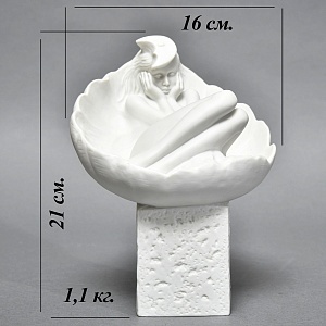 Коллекционная Фарфоровая статуэтка «Девушка, Знак Зодиака - Рак», Royal Copenhagen Дания.