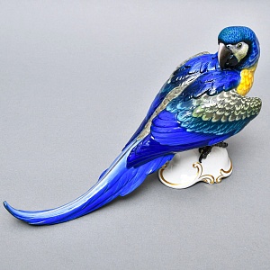 Коллекционная Фарфоровая статуэтка «Попугай Сине-Желтый АРА», ROSENTHAL Германия - 1936 год. 