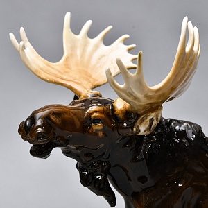 Коллекционная Фарфоровая статуэтка «Охота. Бегущий лось», Hutschenreuther Германия.