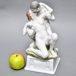 Большая Антикварная Фарфоровая статуэтка «EROS», ROSENTHAL Германия, 1907 - 1911 годы. 