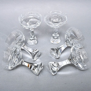 Редкость! Хрустальные Креманки - Фужеры для Шампанского серия «Neptune», BACCARAT, Франция, 80 -гг. 