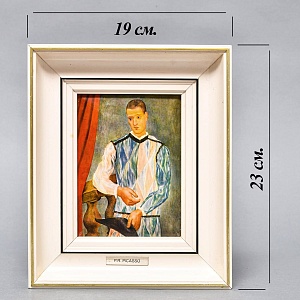 Картина - Портрет - Миниатюра «АРЛЕКИН», Металл, Эмаль Италия, вторая половина ХХ века.